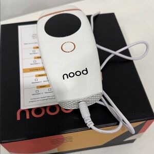 Nood Handheld IPL Hair Removal Device - White with Rose Gold Accents In box